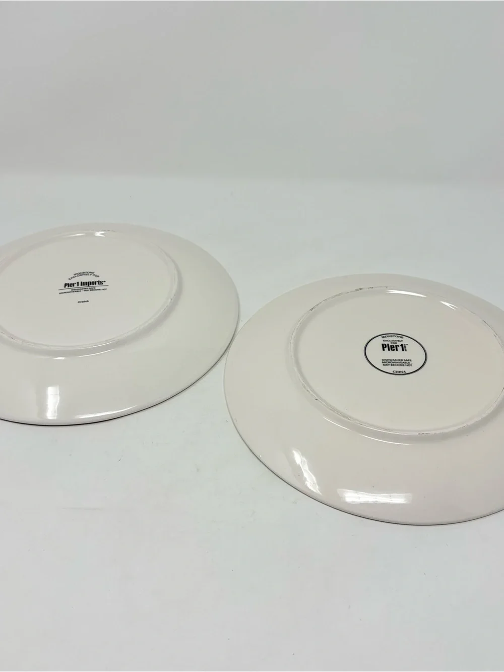 3pc Pier 1 Imports Ironstone Salad Plate 8.75” Maple Grove Birch Forest Feather